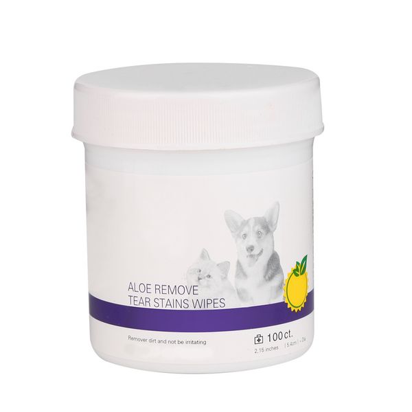 

pets cleaning wipes dog wet towel grooming supplies tear stain remover alcohol (100 wipes/canister