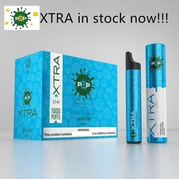 

Новые POP XTRA Одноразовые устройства Pod Kit 550mAh Аккумулятор 3,5 мл картриджи 1000 пуфы Vape Pen опорожнить Puff Bidi MR ПАР HYPPE BAR