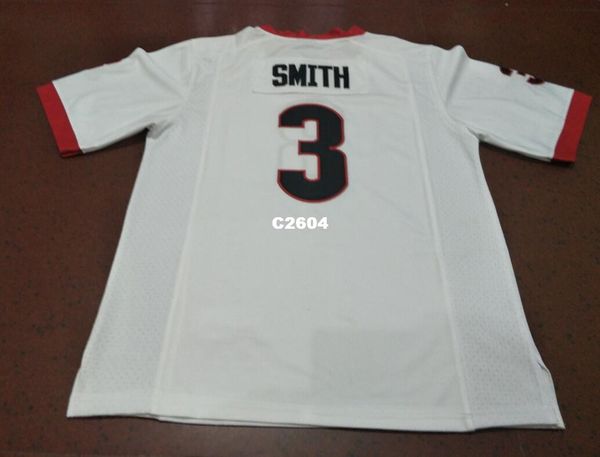 

men #3 roquan smith georgia bulldogs size s-4xl red black white college jersey or custom any name or number jersey, Black;red