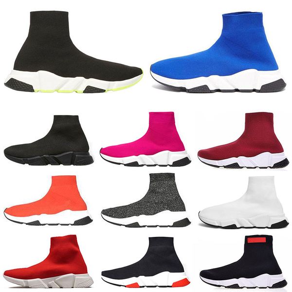

sock shoes designer for men women speed trainer fashion black red blue mens womens casual shoes sneakers size 36-45