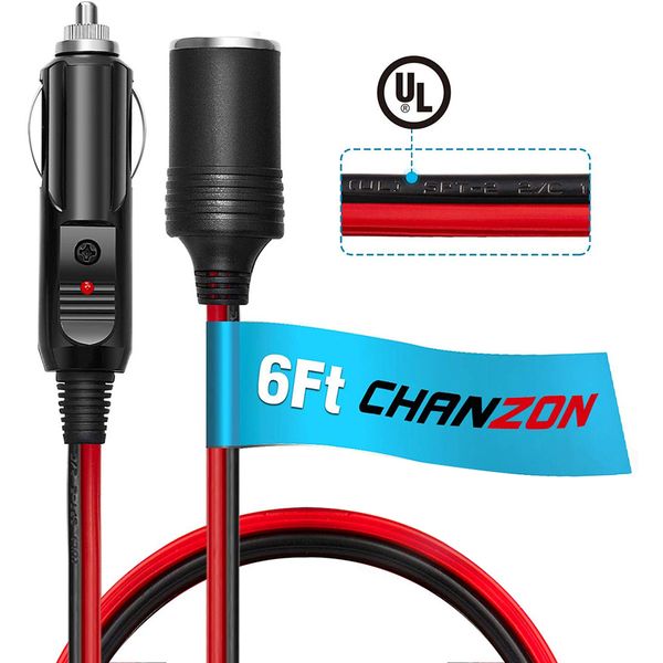 

car 12v cigarette lighter plug socket extension cord pure copper cigarette lighter 2m extension cord automobile dc power plug