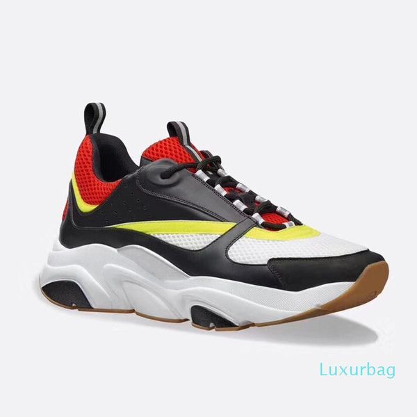 

new b22 men's technical knit calfskin trainers shoes luxury fashion sports shoes french designer brand casual shoes 36-45, Black