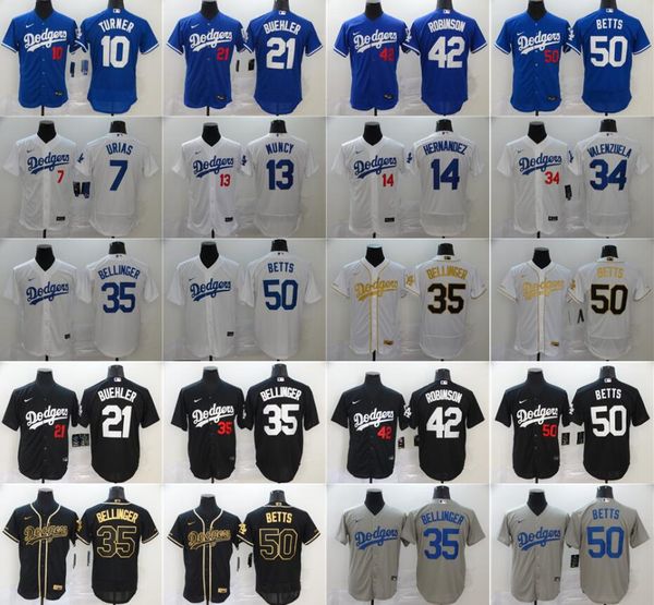 

men 2020 baseball new 50 mookie betts jersey 35 cody bellinger 10 justin turner 13 max muncy 22 clayton kershaw 14 enrique hernandez, Blue;black