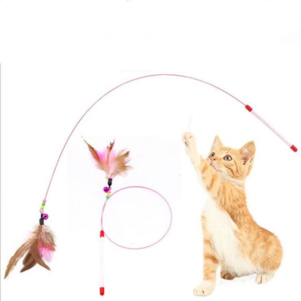 

funny cat toy lovely fish mouse ball printed cat toy wooden stick bell rod toys cat funny playing interactive toy wy599q