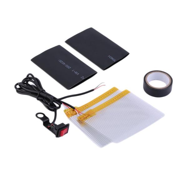 

12v motorcycle atv heated grip insert handlebar hand warmer kit pads flexible and adhesive quick warm up time