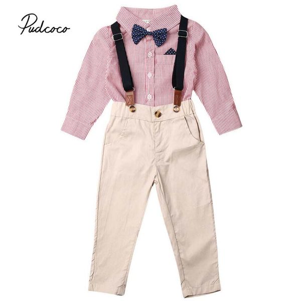 

2019 детские весна осень одежда симпатичные новорожденных младенцев дети мальчики одежда полосатый техники цветок bow tie gentleman костюм р, White