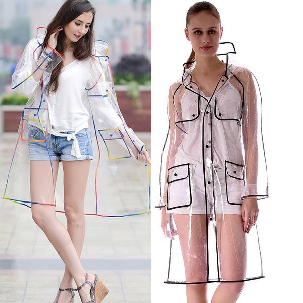 

raincoats eva waterproof transparent raincoat fashionable women rainwear rain coat jacket rainbow fringe clothes rain gear dhl fa2541