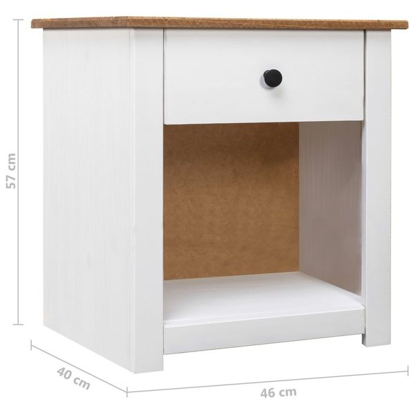 

bedside table white 46 x 40 x 57 cm solid wood panama pine dining room furniture