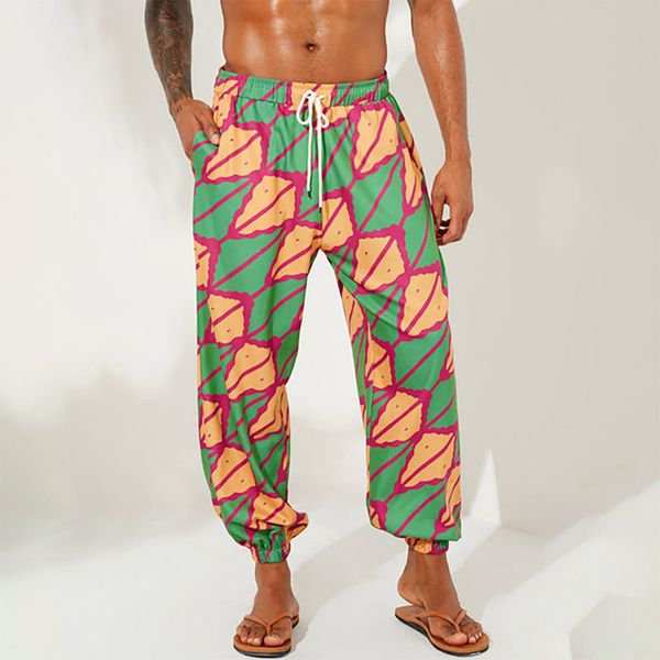 

печатные шаровары брюки спортивные брюки брюки свободного покроя бегун спортивная одежда мешковатые удобные уличная брюки свободные брюки му, Black