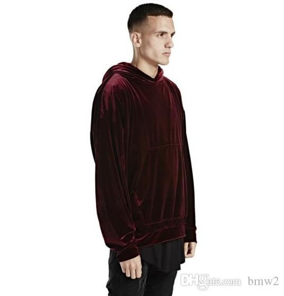 

2017 royal red black velour hip hop fashion mens hood hoodies tracksuit hoody velour hoodie hooded men