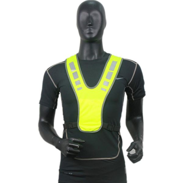 

reflective outdoor cycling safety protective vest bike bicycle harness night running jogging vest men women sports, Black
