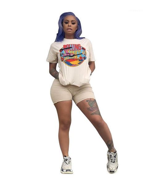 

2 pieces outfits 2019 print women short two piece set and shorts set summer tracksuit streetwear sweat suit women set casual, Gray