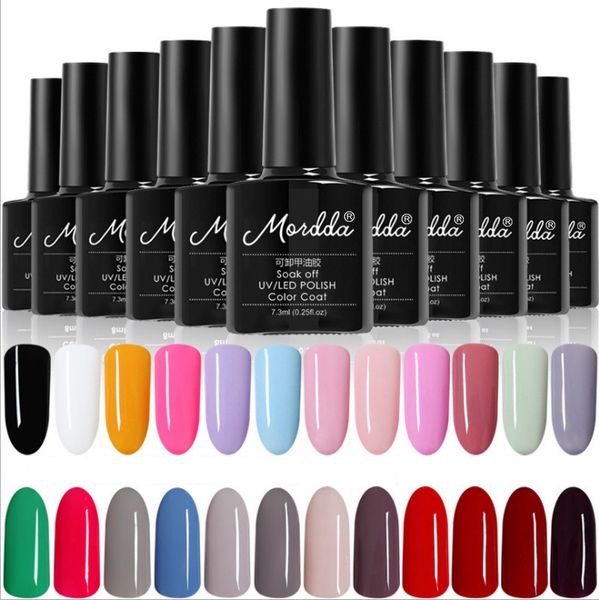 

oshioner 7.3ml nail polish nude semi permanent nail art manicure pure color soak off uv gel lacquer varnishes