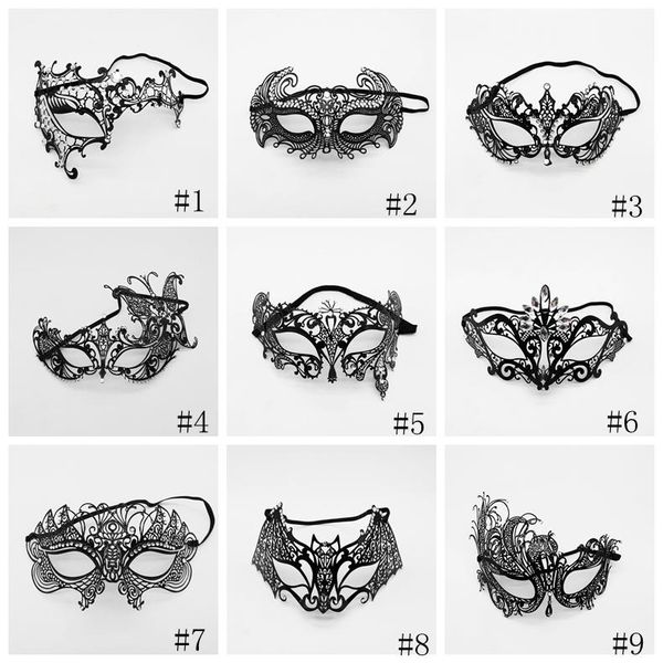 

14styles crystal diamonds masks women girl metal venice eye mask masquerade hollowed out halloween dance party mask fa3121