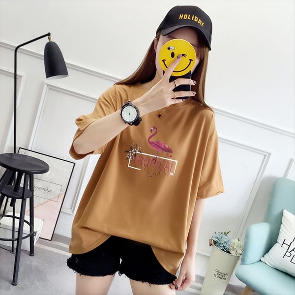 

300 jin extra t-shirt size plus fat fat sister loose short sleeve women's summer women's t-shirt, White