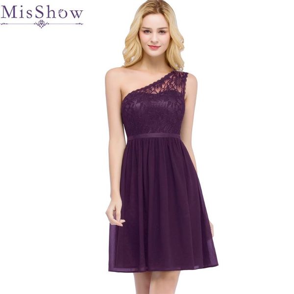 

party dresses in stock fast ship one shoulder cocktail purple chiffon short elegant a line 2021 special occasion dress, White;black