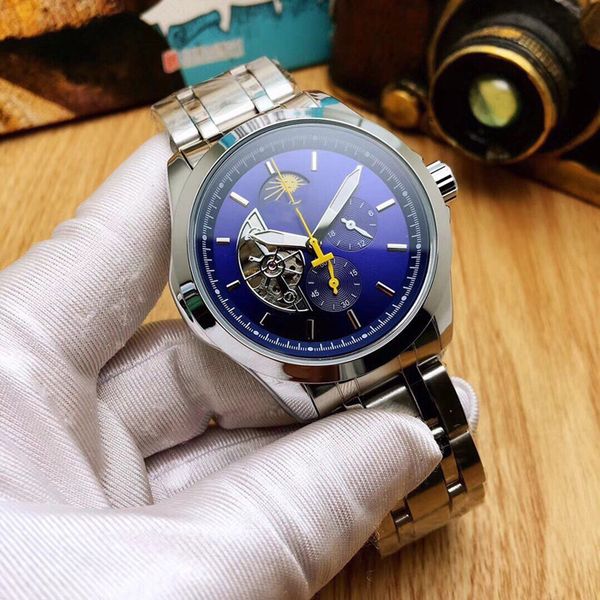 

2020 роскошные наручные часы водостойкой красный синий нержавеющая сталь розовое золото автоматическая рабочая мужской моды часы мужские час, Slivery;brown