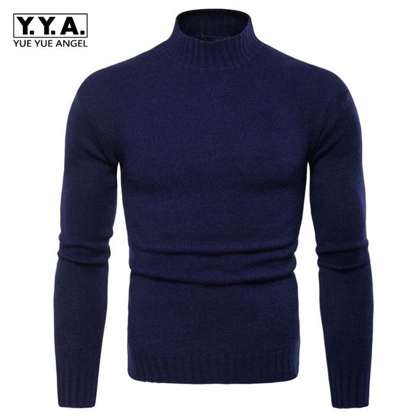 

2018 new winter warm man casual sweater fashion solid men turtleneck pullover sweaters slim fit male knitted sweater plus size, White;black