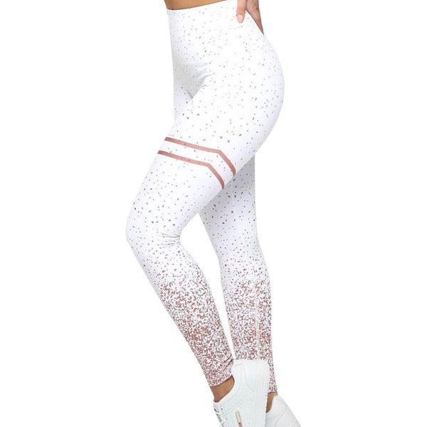 

stamping yoga pants high waist stretch fitness slimming leggings4, White;red