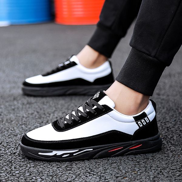 

2019 spring and autumn new color matching casual comfort wild trend black and white ins shoes men's youth college wind sneakers