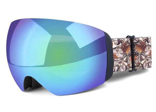 

full screen skiing eyewear large spherical double layer anti-fog ski glasses ski goggles