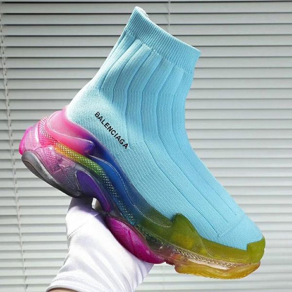 

knitted elastic socks boots shoes female 2019 autumn new outdoor retro ladies thick bottom colorful bottom retro stretch socks boots, Black