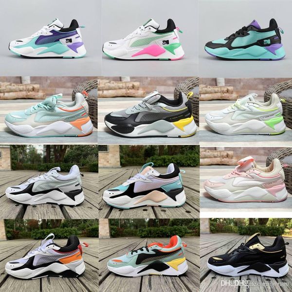 

new men & women rs-x reinvention running system white black blue red yellow shoes athletic fashion sneakers jogging sports shoes, White;red
