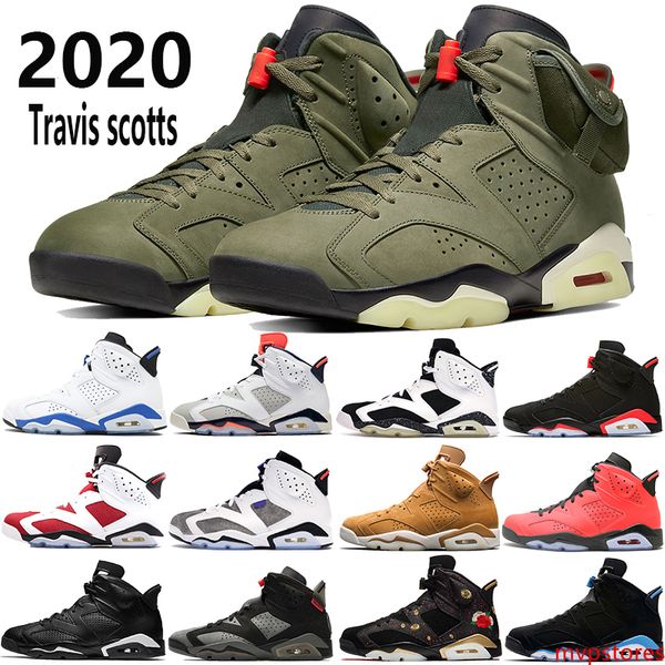 

2020 men travis scotts black infrared 6 6s basketball shoes mens psg cny oreo tinker unc black cat designer trainers sneakers us 7-13