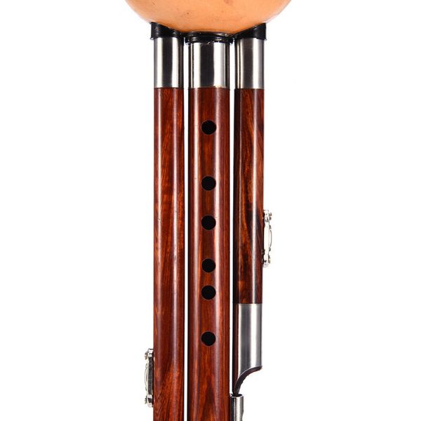 

chinese traditional cucurbit flute professional woodwind instrumental performance levelled sandalwood hulusi three-tone flute