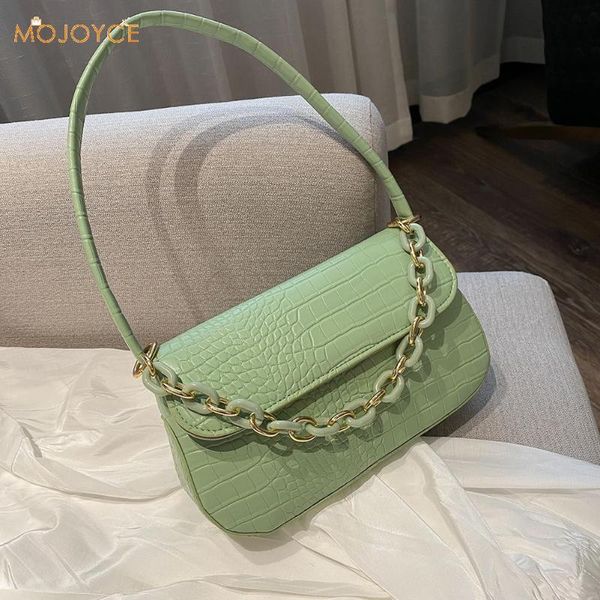 

women casual handbags chain pu leather elegant crossbody shoulder bag purse ladies shoulder bags solid chain totes