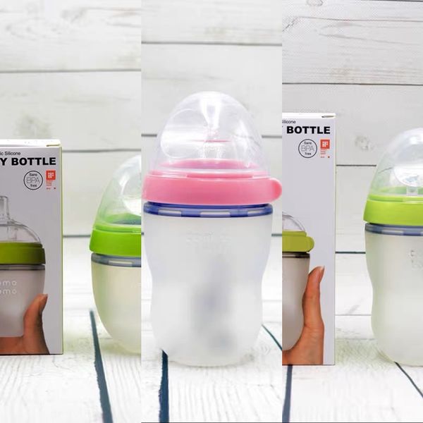 

how much silicone silicone milk bottle wide caliber anti-fall anti-flatulence milk bottle newborn