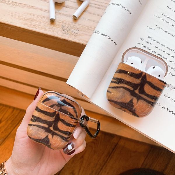 

tiger stripe camouflage hard pc earphone cover for apple airpods pro case