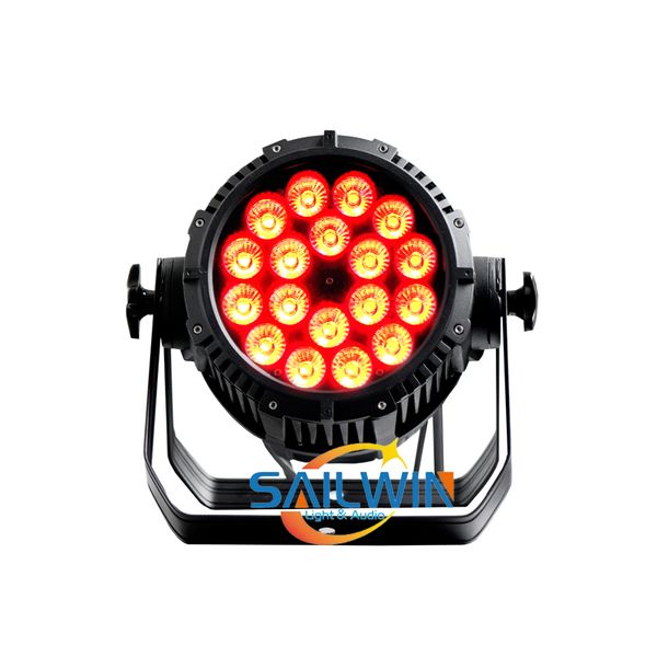 4X LOT Hot Sale 18 * 18W 6in1 RGBAW + UV IP65 Lâmpada PAR LED impermeável DJ Par Projetor para o evento de casamento Clube