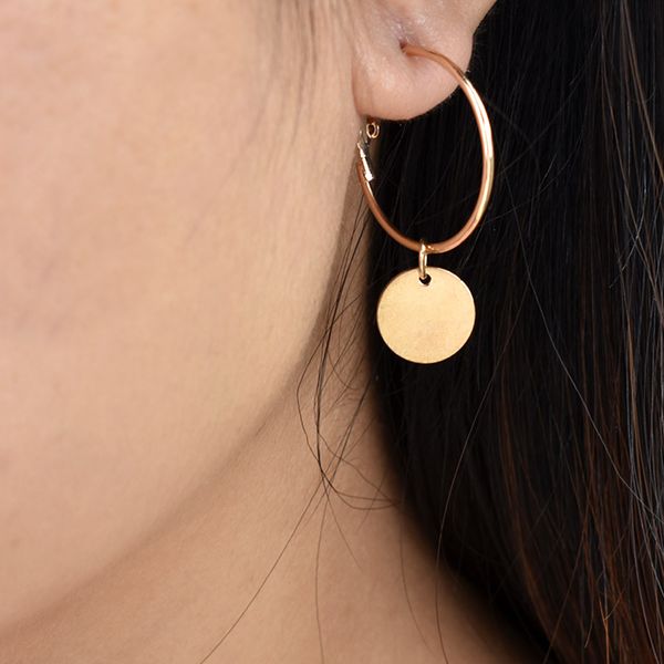

chadestinty gold silver color coins hoop earrings exquisite women jewelry party accessories round earring oorbellen brincos, Golden;silver