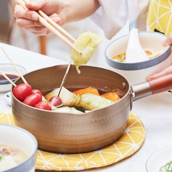 

japanese style snow pan stock pot non-stick noodles milk universal soup home cookware cooking tools kitchen acce other bakeware