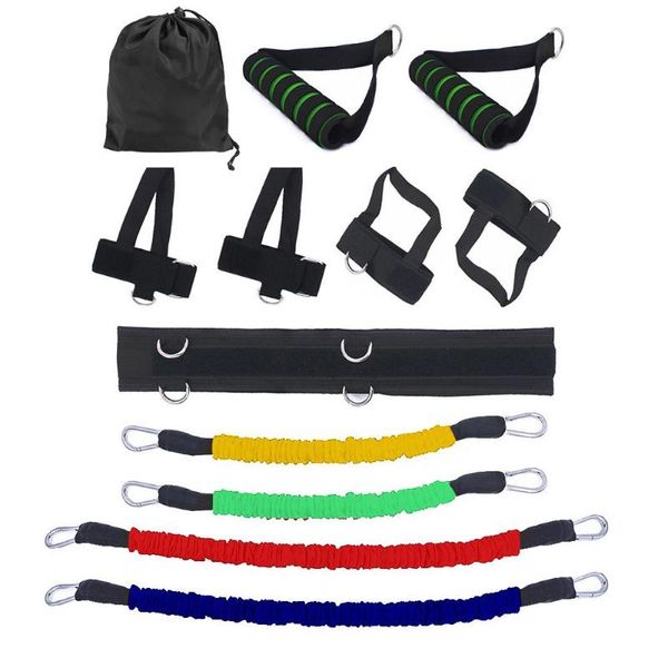 

waist leg bouncing training resistance bands home gym stretching strap set
