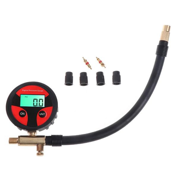 

motorbike durable accurate manometer portable 0-200psi car truck tire pressure gauge lcd digital meter measuring tool air tube