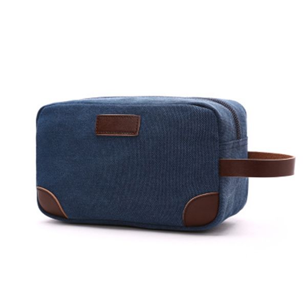 

newly men travel toiletry bag canvas leather bathroom makeup organizer shaving storage pouch do99