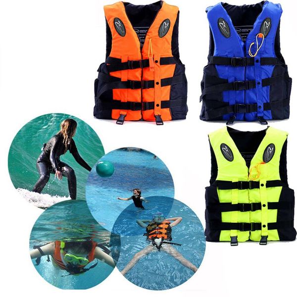 

outdoor reflective adjustable life jacket vest jacket whistle sports survival drifting