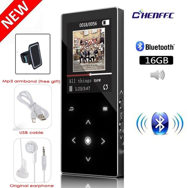

touch button 16gb mp3 player with bluetooth,hifi lossless music player 1.8 inch tft screen with built-in speaker audio player