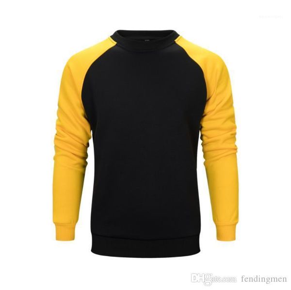 

дизайнер толстовка мода панелями цвет с длинным рукавом свободные хип-хоп толстовки повседневная мужская толстовка осень зима мужская, Black