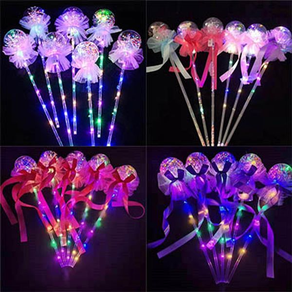 

beautiful led balloon magic light sticks emitting stick kids bowknot luminous handheld balloon wedding party decra valentine gifts fa3210