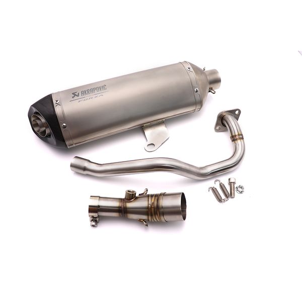 

laser akrapovic mf13 motorcycle high performance carbon fiber tip bassy sound exhaust system muffler for forza300 nss300