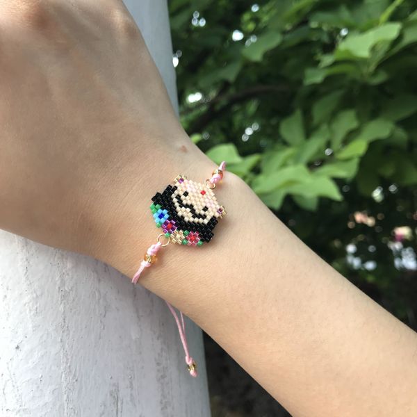 

3umeter 2019 new bracelet for women mexico feminist jewelry bracelets miyuki beaded handwoven bracelet gift for girlfriend, Golden;silver