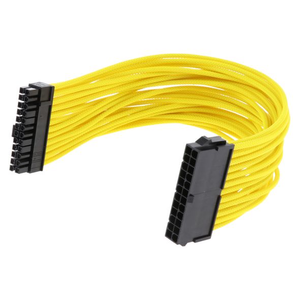 

m / f extension for psu power supply for pc a 24 pin atx 30 cm yellow