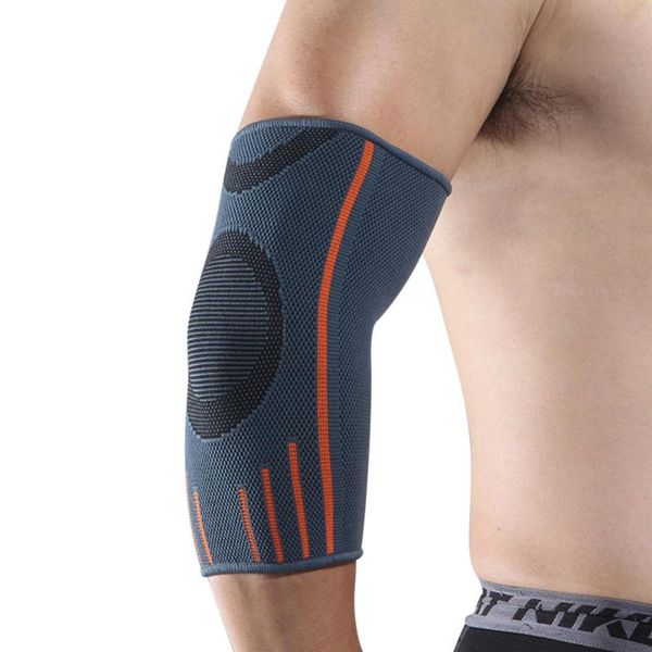 

elbow & knee pads 1 piece elastic fitness arm guards brace for basketball football volleyball cycling-arthritis uv protection, Black;gray