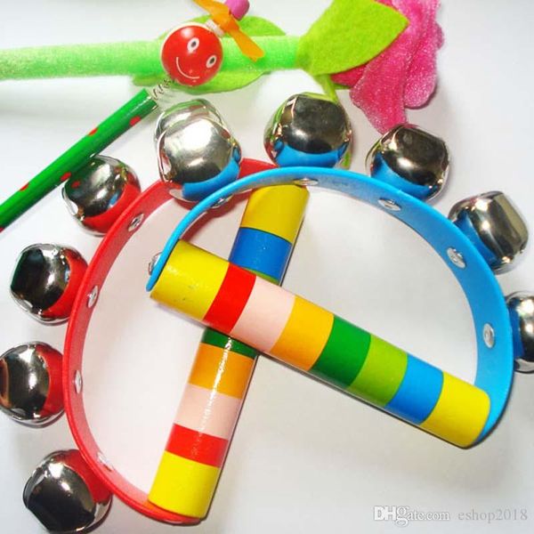 

children 's educational toys musical instruments hand - bells early musical instruments semi - round hand bell hand - cranked rattan ha