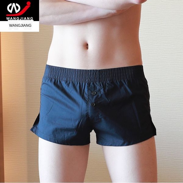 

webmaster j men's boxer underwear under pajamas underpants arops thin home sleeping pants shorts pure cotton underwear men's, Black;white