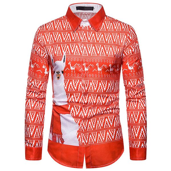 

fashion shirts for male men fake two pieces casual snowflakes printed christmas shirt blouse men's clothing drop shipping, White;black