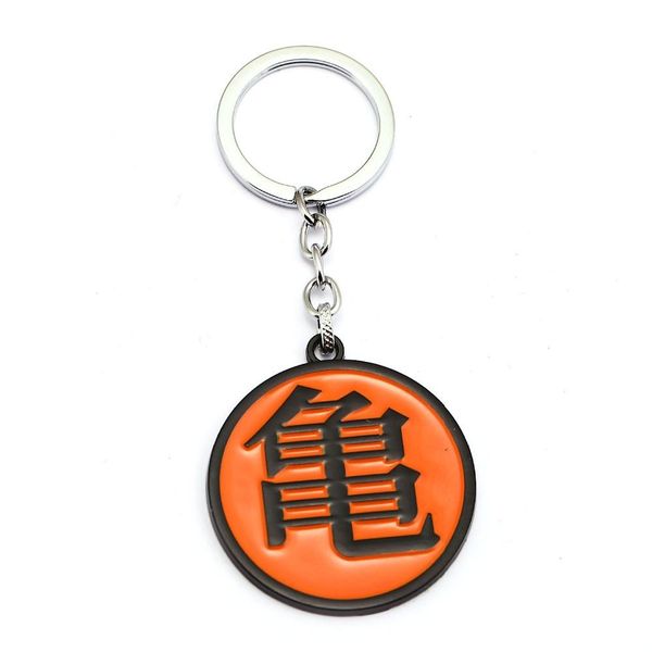 

dragon ball z keychain master roshi kame sennin pendant metal key ring holder men car women bag key chain chaveiro anime jewelry, Silver
